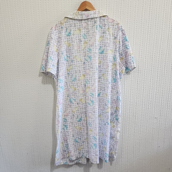 Vintage Lady Manhattan XXX Grannycore Cottagecore Pastel Print House Dress - Picture 3 of 12